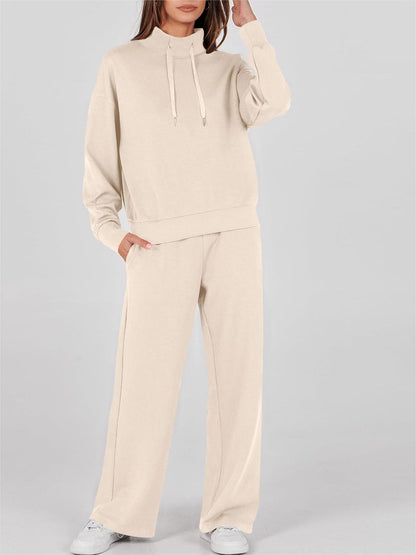 2024 Womens 2 Piece Outfits Sweatsuit Set Drawstring Sweatshirt Lounge Set(BUY 2 FREE SHIPPING)