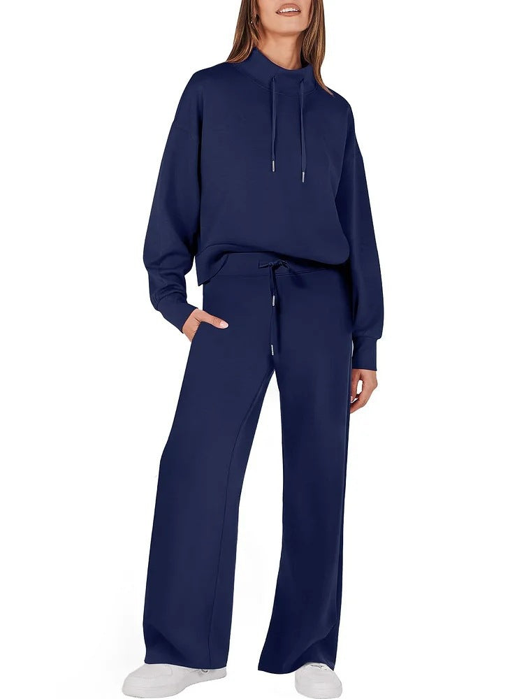 2024 Womens 2 Piece Outfits Sweatsuit Set Drawstring Sweatshirt Lounge Set(BUY 2 FREE SHIPPING)