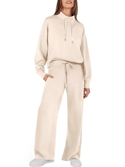 2024 Womens 2 Piece Outfits Sweatsuit Set Drawstring Sweatshirt Lounge Set(BUY 2 FREE SHIPPING)